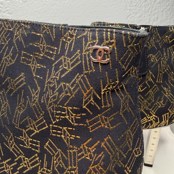 Chanel Black and Gold Ankle Boots - Picture 6 of 11